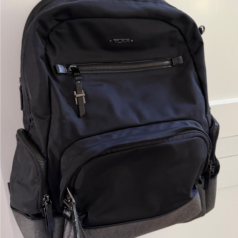 Tumi Women's Laptop Backpack in Black and Gray - Picture 2 of 16